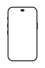 mockup of a smartphone front view, ideal for UI/UX design presentations and mobile app previews.