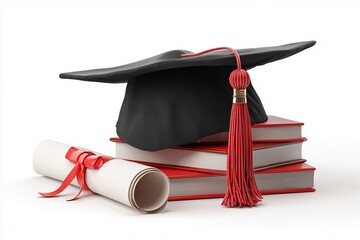 graduation cap and certificate symbolizing educational success	