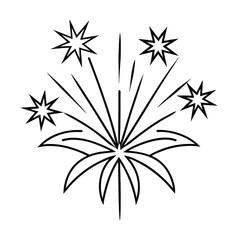 party fun abstract fireworks on white background 