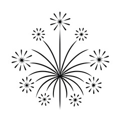 party fun abstract fireworks on white background 