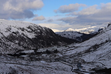 Fototapeta premium Lake district national park. England in winter