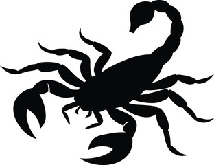  poisonous scorpion silhouette vector icon