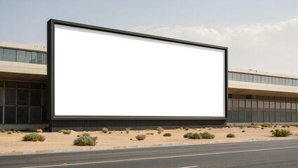 Obraz premium Blank outdoor billboard mockup for advertising and commercial display