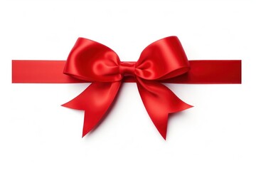 Fototapeta premium Elegant red ribbon bow decoration