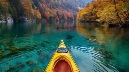 Video of nature views from a kayak. Ideal for advertising tourism services, outdoor equipment and environmental initiatives.
