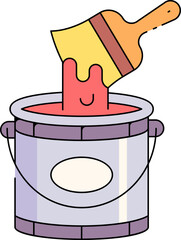 Paint Bucket Illustration Icon