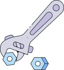 Wrench Illustration Icon