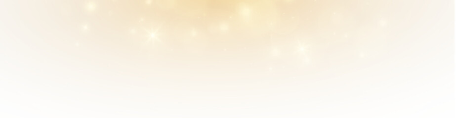 PNG transparent light flash with yellow sparkle, bokeh glitter, shining magic stars, golden starlight, christmas fireworks and festive celebration glow background © Serhii