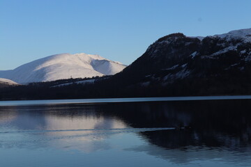 Lake district national park. England in winter