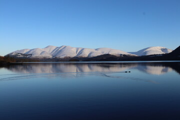 Lake district national park. England in winter
