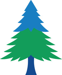Obraz premium Colorado blue spruce isolated on white background, high-resolution evergreen tree image for botanical, landscaping, Christmas, nature, and seasonal themes – royalty-free stock photo