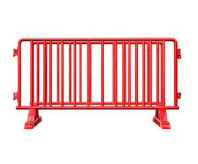 Red safety barrier