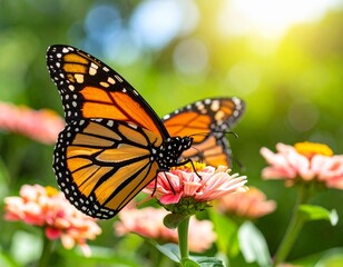 Fototapeta premium Colorful Butterfly Garden Nature