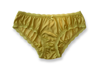 Olive colour female underwear isolated on white background. 