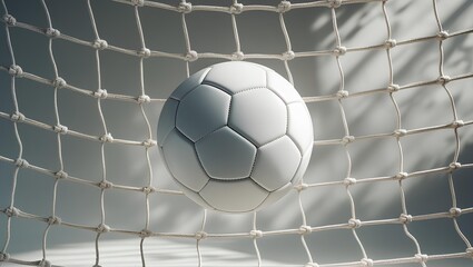 a classic soccer ball speeding toward the net