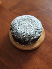 close up of a chocolate cake