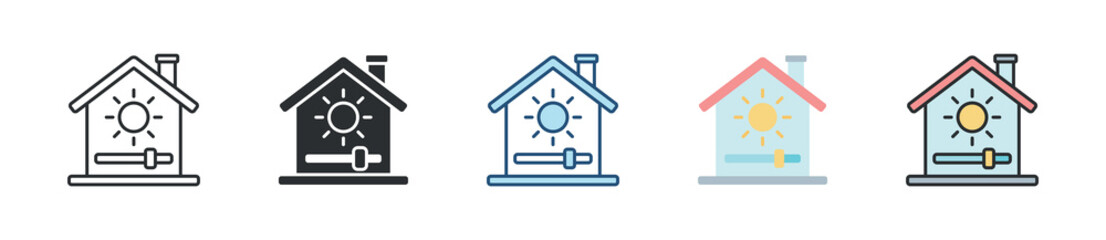 Light Control Icon Set Multiple Style Collection