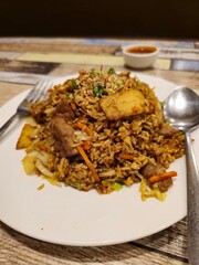 fried rice with beef