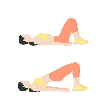 Detailed guide to performing hip bridge exercise for fitness beginners at home
