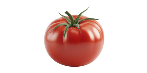 Ripe red roma tomato isolated on transparent background