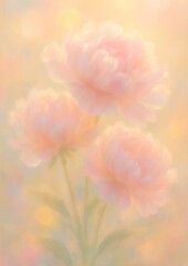 Fototapeta premium Soft pastel floral elegance