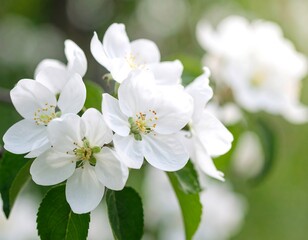 Close-up of blooming apple blossoms