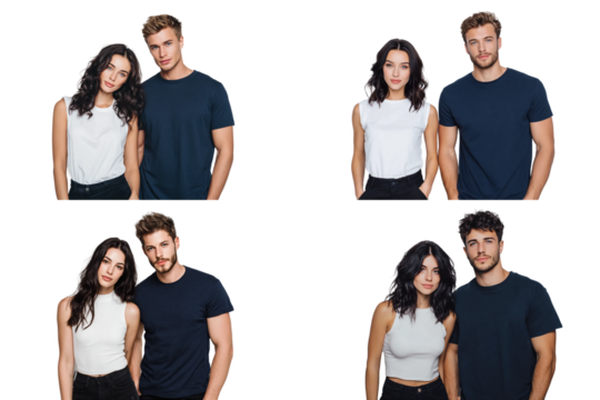 A couple set isolated on a transparent background
