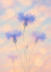 Obraz premium Dreamy pastel floral art