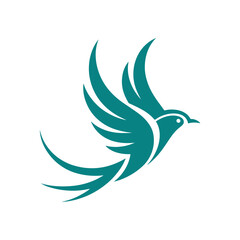 Fototapeta premium Modern and minimalist vector and abstract logo Unique bird logo