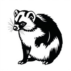 Obraz premium Black Numbat Animal Icon