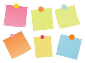 colorful sticky notes on white