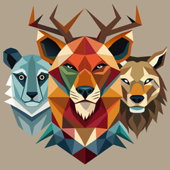 lion head vector illustration