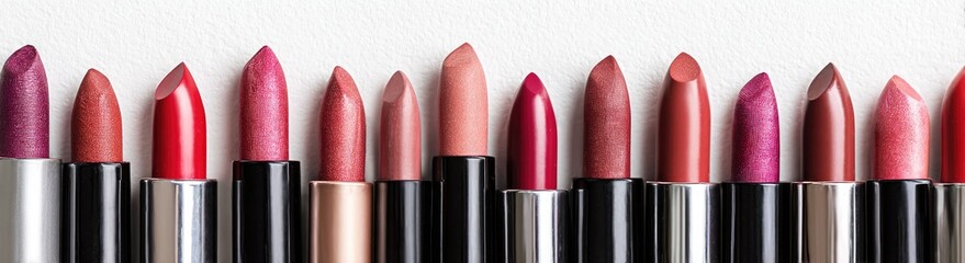 Obraz premium Various shades of lipstick