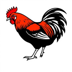 Red Chicken New Hampshire Animal Icon