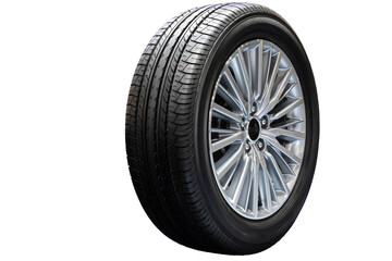 Naklejka premium Wheel car, Car tire, Aluminum wheels isolated on white background.