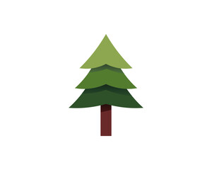 Flat Style Pine Tree Icon.eps