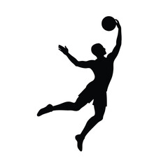 silhouette vector Minimalist silhouette  Header Jump Pose