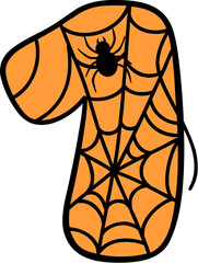 Spider Web Style Letter 1