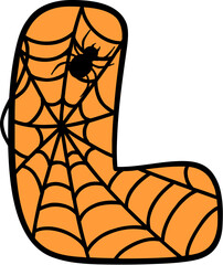 Spider Web Style Letter L