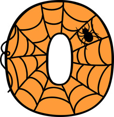 Spider Web Style Letter O