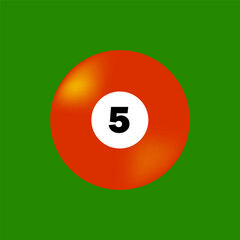 Billiards balls icons shiny colorful design