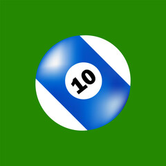 Billiards balls icons shiny colorful design