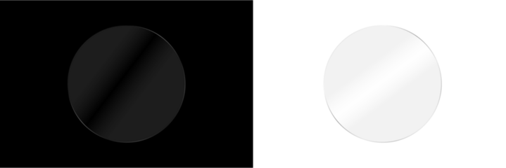 PNG glass mirror with realistic glare effect, modern display panel, isolated rectangular frame, bright background, shiny texture, light reflection and shadow form

