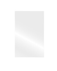 PNG realistic mirror display with glare effect, modern glass panel, shiny frame, clear background, rectangle shape, isolated wall screen and glossy light texture

