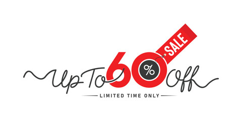 sale up to 60% off, discount offer.