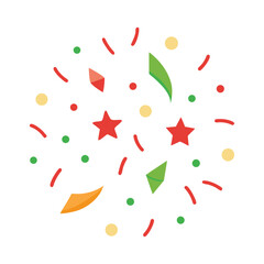 Christmas Confetti Vector Design on White Background
