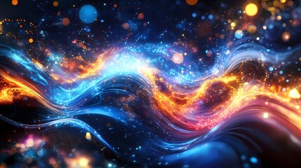 Abstract Blue Energy Swirls