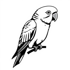 Black Parakeet Animal Icon