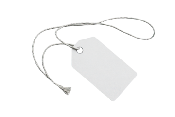 Blank white tag with string (1)