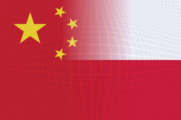 A modern visual symbolizing the technological and economic cooperation between China and Poland, perfect for themes of global logistics, digital innovation, and international partnerships